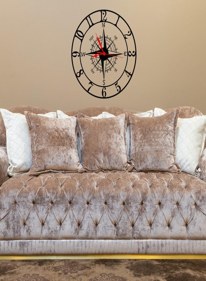 Ventuos Antique Metal Analog Wall Clock, Big Size Modern Decorative, Black (D 1) 40CM - Image 5